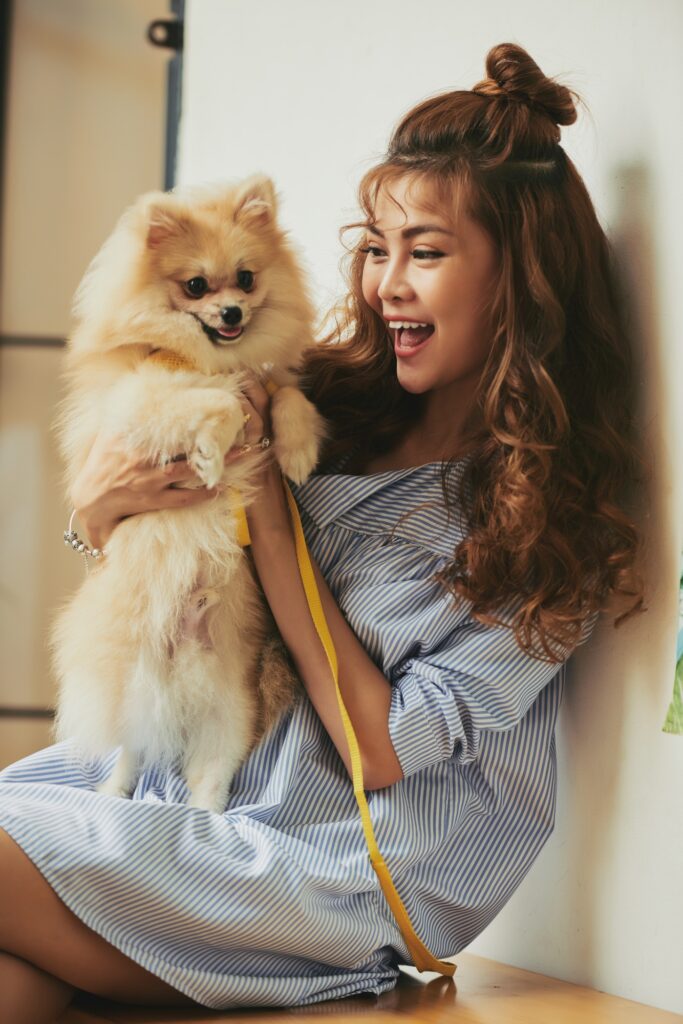 Woman with dog